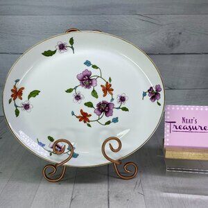 Vintage Royal Worcester ASTLEY Floral Gold Oval Charger Plate Serving Platter